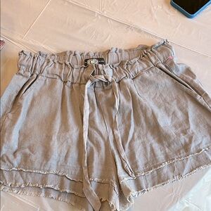 Rewash Women's Gray Shorts linen L